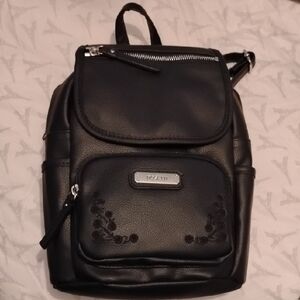 NWT Rosetti Tinley Elegant Black Embroidered Backpack Handbag